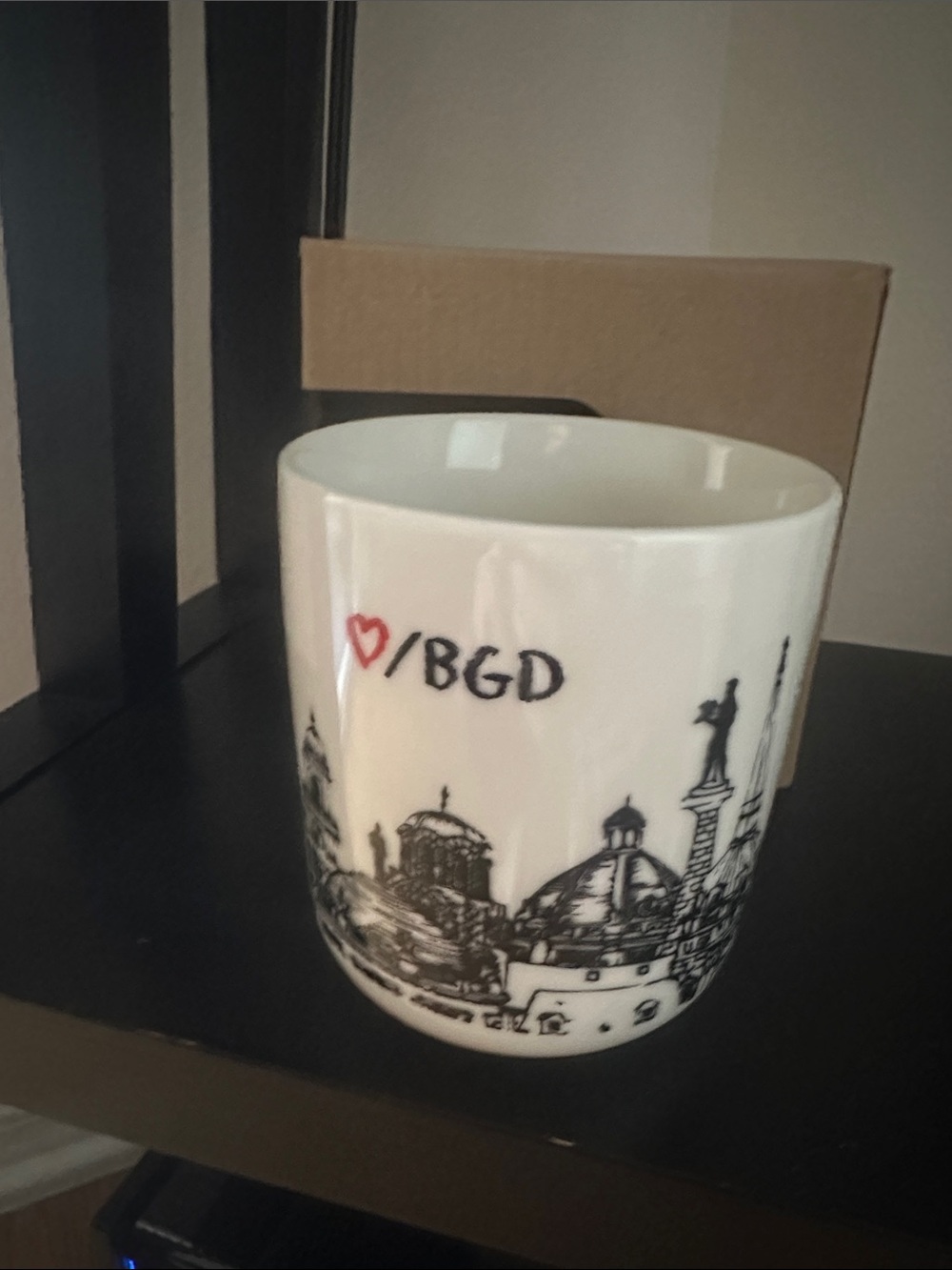 White Ceramic I ❤️BGD Cityscape Mug